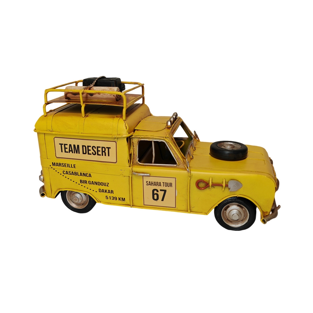 REPLIQUE 4L FOURGONNETTE RENAULT JAUNE 27.5 X 15 X 11 CM - Photo N°5