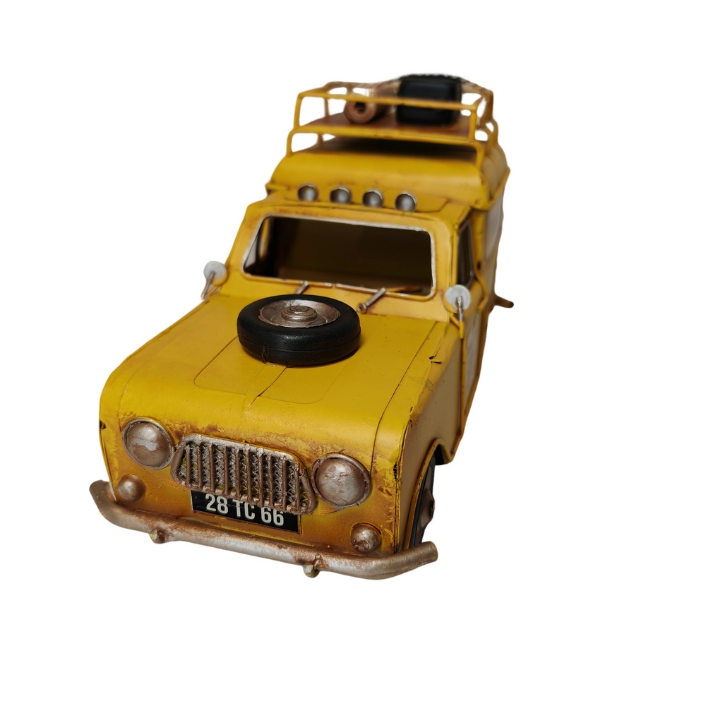 REPLIQUE 4L FOURGONNETTE RENAULT JAUNE 27.5 X 15 X 11 CM - Photo N°4