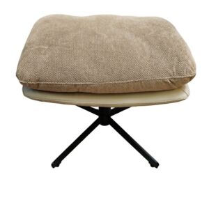 REPOSE PIEDS LOUNGE OEUF TISSU BEIGE  - 42 X 40 X 52 CM