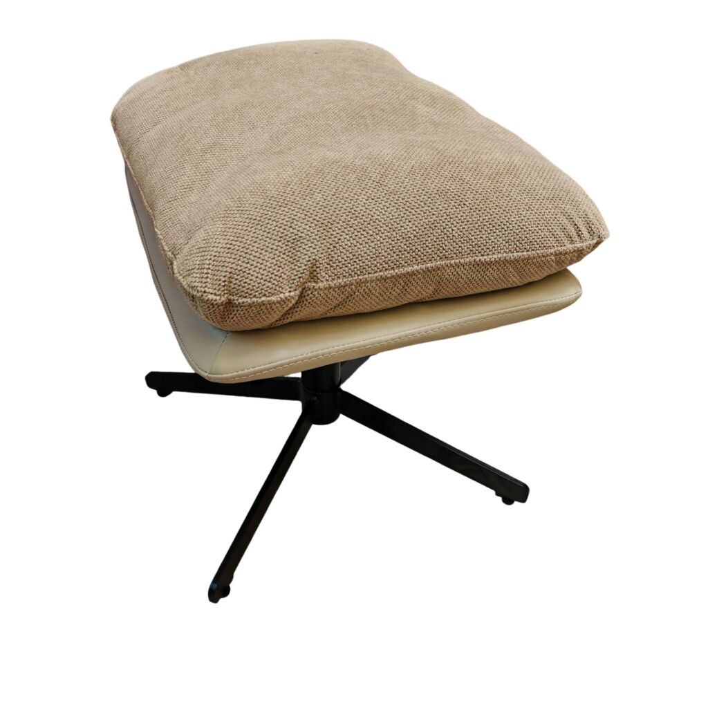 REPOSE PIEDS LOUNGE OEUF TISSU BEIGE  - 42 X 40 X 52 CM - Photo N°3