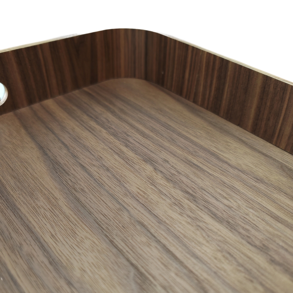 PLATEAU EN BOIS STRATIFIE DE FORME RECTANGULAIRE 45 X 36 X 6 CM - Photo N°2