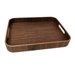 PLATEAU EN BOIS STRATIFIE DE FORME RECTANGULAIRE 35.5 X 28 X 4.5 CM