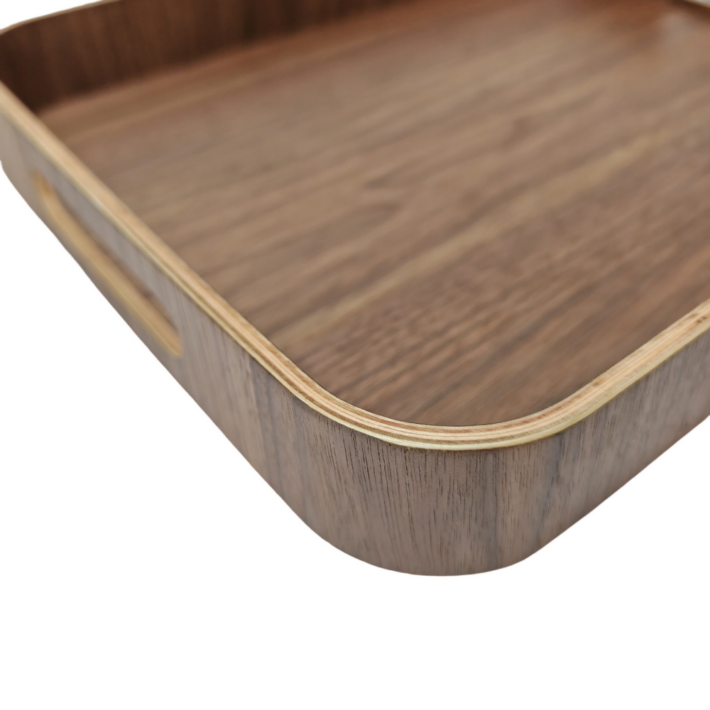 PLATEAU EN BOIS STRATIFIE DE FORME RECTANGULAIRE 35.5 X 28 X 4.5 CM - Photo N°3