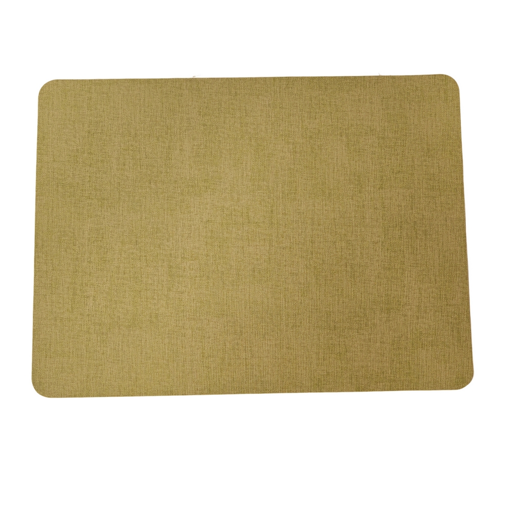SET DE TABLE PLASTIQUE SOUPLE REVERSIBLE BEIGE ET MOUTARDE 33 X 44.5 CM - Photo N°1