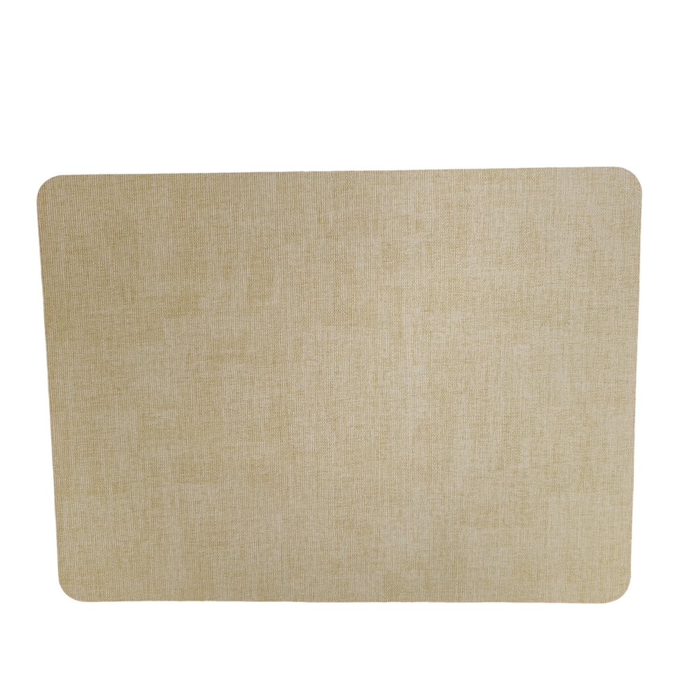 SET DE TABLE PLASTIQUE SOUPLE REVERSIBLE BEIGE ET MOUTARDE 33 X 44.5 CM - Photo N°3