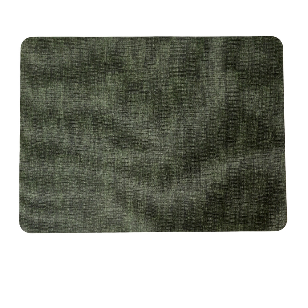 SET DE TABLE PLASTIQUE SOUPLE REVERSIBLE KAKI ET HAVANE 33 X 44.5 CM - Photo N°1