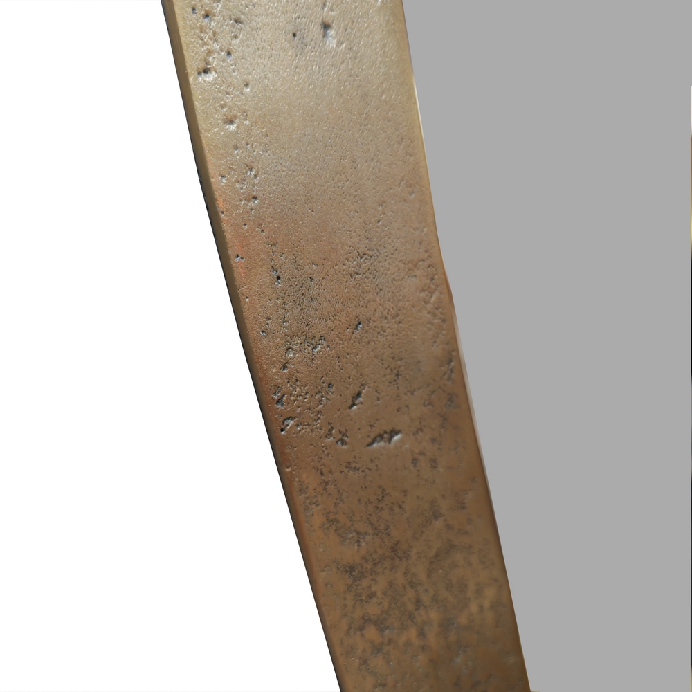 MIROIR ALUMINIUM GOUTTE D EAU LAITON VIEILLI 67 X 117 X 2 CM - Photo N°4