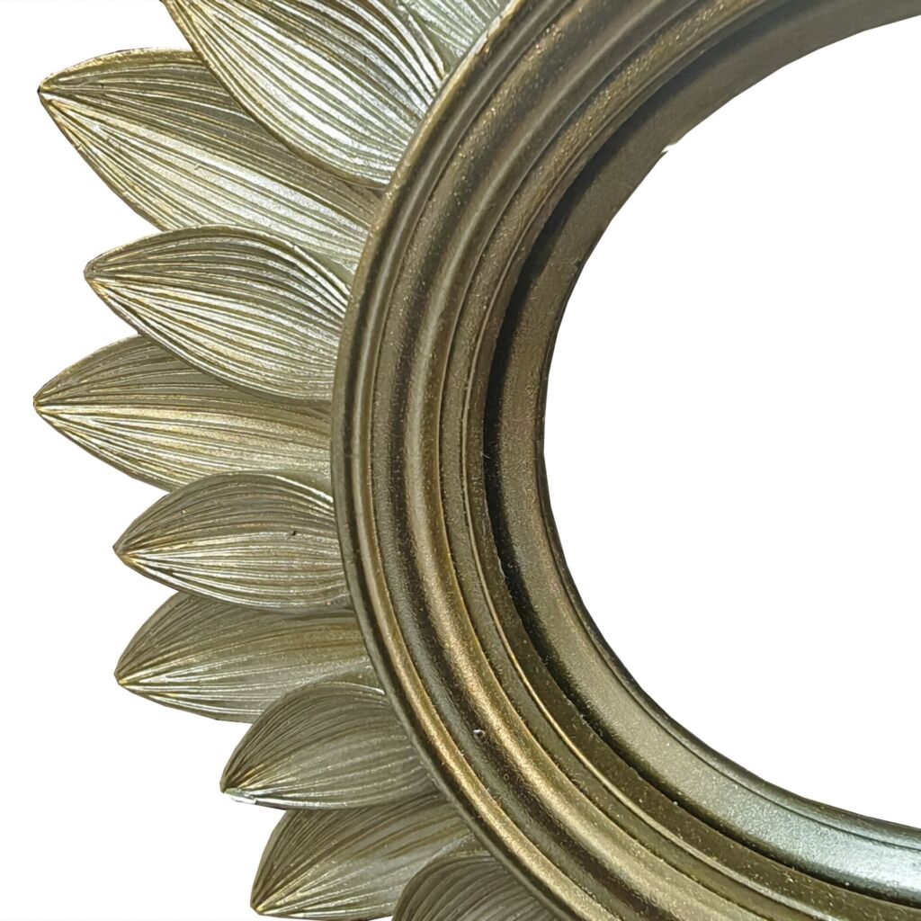 MIROIR CONVEXE SOLE FLEUR COULEUR CHAMPAGNE 30 X 30 X 2 CM - Photo N°5