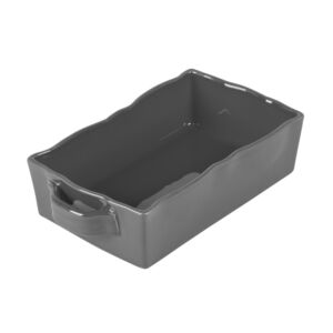 PLAT FOUR RECTANGLE GUSTO ANTHRACITE  25 x 17 x 7 cm