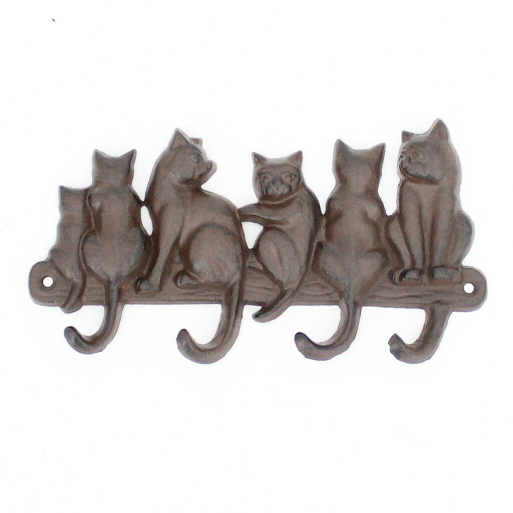 PATERE MURALE CHATONS 4 CROCHETS 22.5 X 12.5 X 2.5 CM - Photo N°1