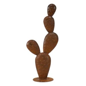 CACTUS EN METAL FINITION ROUILLE 26 x 58.5 x 16 cm