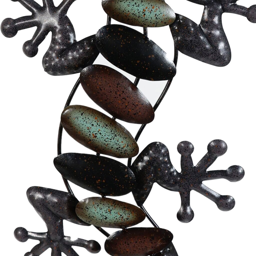 SALAMANDRE MURALE EN METAL  18 x 38 x 2 cm - Photo N°2