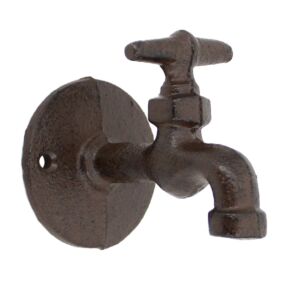 PATERE MURALE ROBINET EN FONTE 6.5 X 8.5 X 8 CM