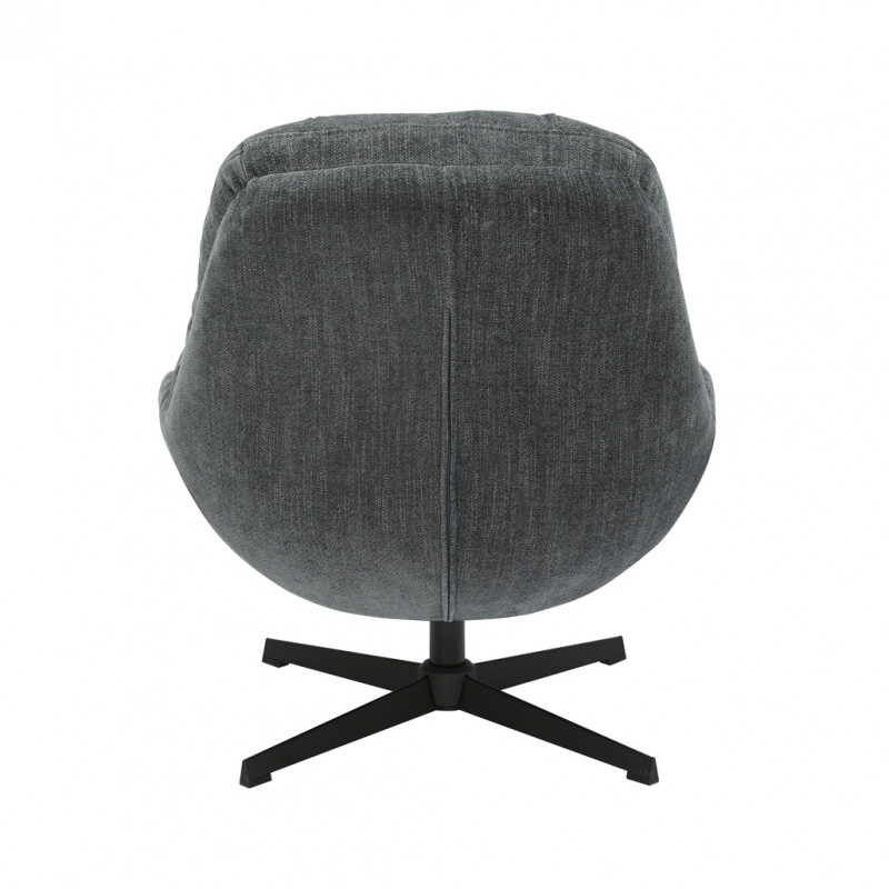 FAUTEUIL CLUB PIVOTANT TIISU ANTHRACITE   H 91 X L 77 X P 85 CM - Photo N°4