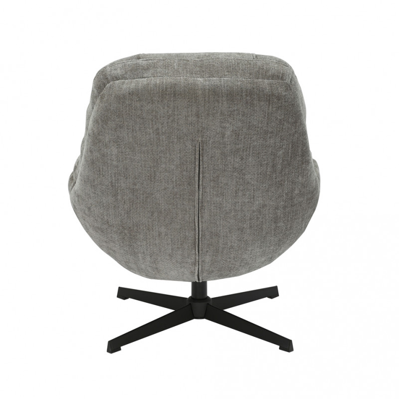 FAUTEUIL CLUB PIVOTANT TISSU TAUPE   H 91 X L 77 X P 85 CM - Photo N°4