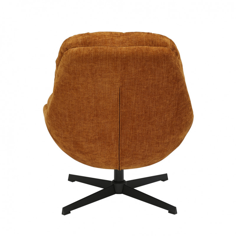 FAUTEUIL CLUB PIVOTANT TIISU MOUTARDE  H 91 X L 77 X P 85 CM - Photo N°4