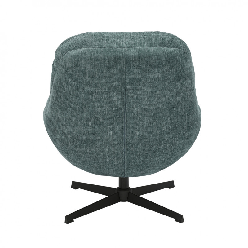 FAUTEUIL CLUB PIVOTANT TIISU VERT BLEU   H 91 X L 77 X P 85 CM - Photo N°4