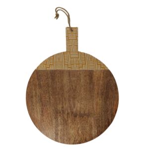 PLANCHE A DECOUPER RONDE EN ACACIA MODELE ATIKA 40 x 30 x 2 cm