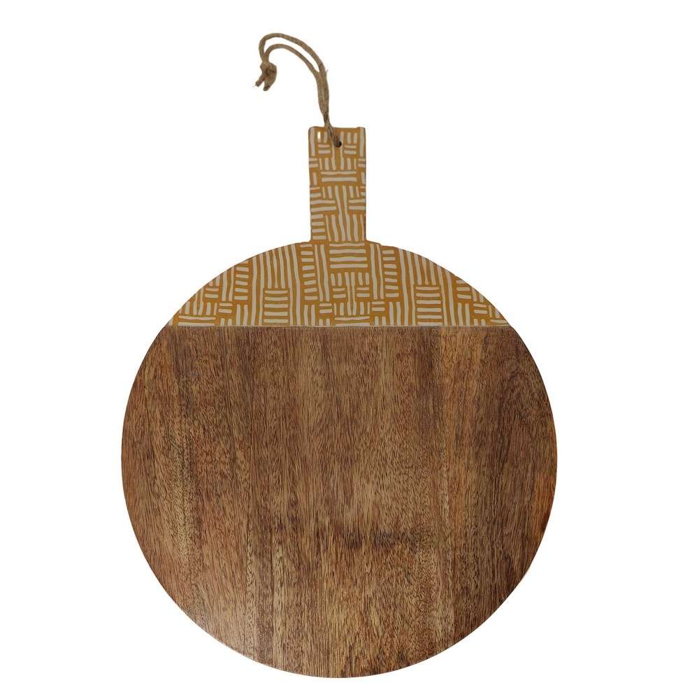 PLANCHE A DECOUPER RONDE EN ACACIA MODELE ATIKA 40 x 30 x 2 cm - Photo N°1