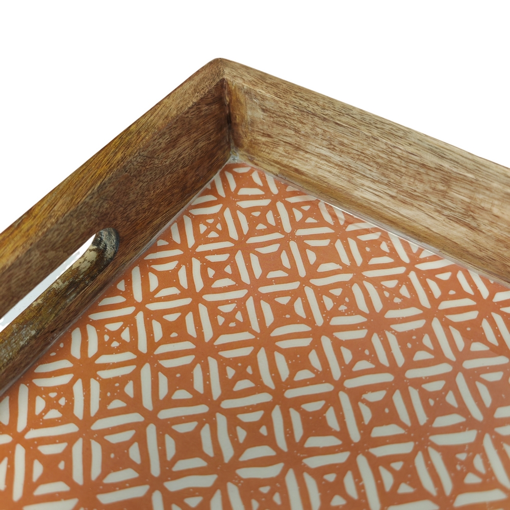 PLATEAU RECTANGULAIRE ATIKA 40.5 X 26 CM TERRACOTTA - Photo N°4