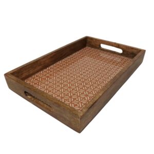 PLATEAU RECTANGULAIRE ATIKA 40.5 X 26 CM TERRACOTTA