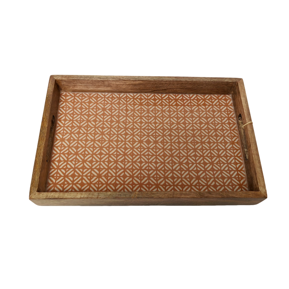 PLATEAU RECTANGULAIRE ATIKA 40.5 X 26 CM TERRACOTTA - Photo N°2