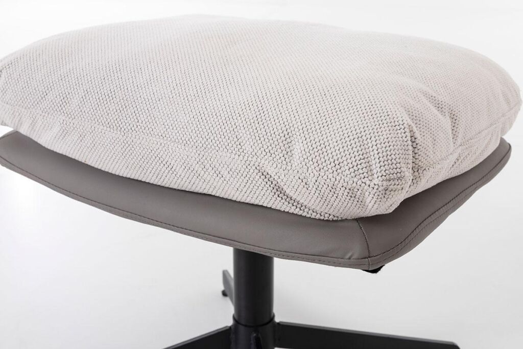 REPOSE PIEDS LOUNGE OEUF TISSU GRIS  - 42 X 40 X 52 CM - Photo N°4