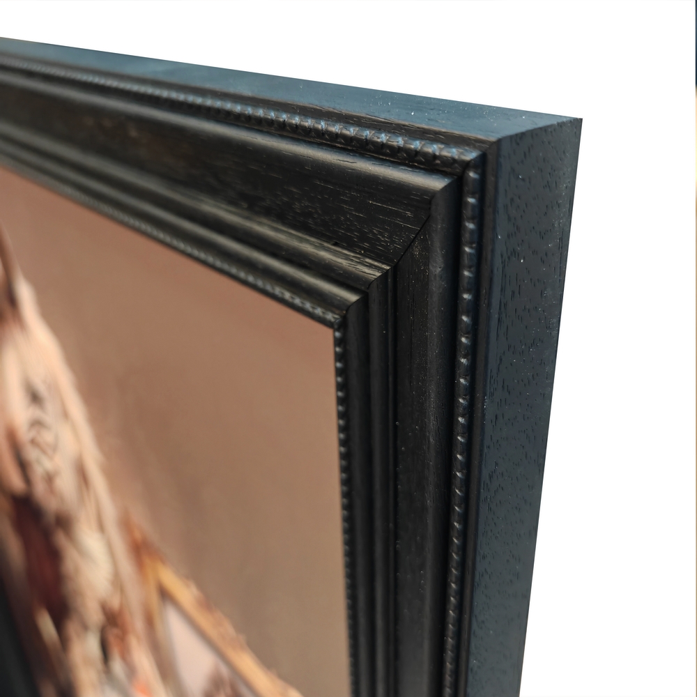 TOILE ZEBRES SYLVAIN BINET ENCADREMENT NOIR 92 X 132 CM - Photo N°4