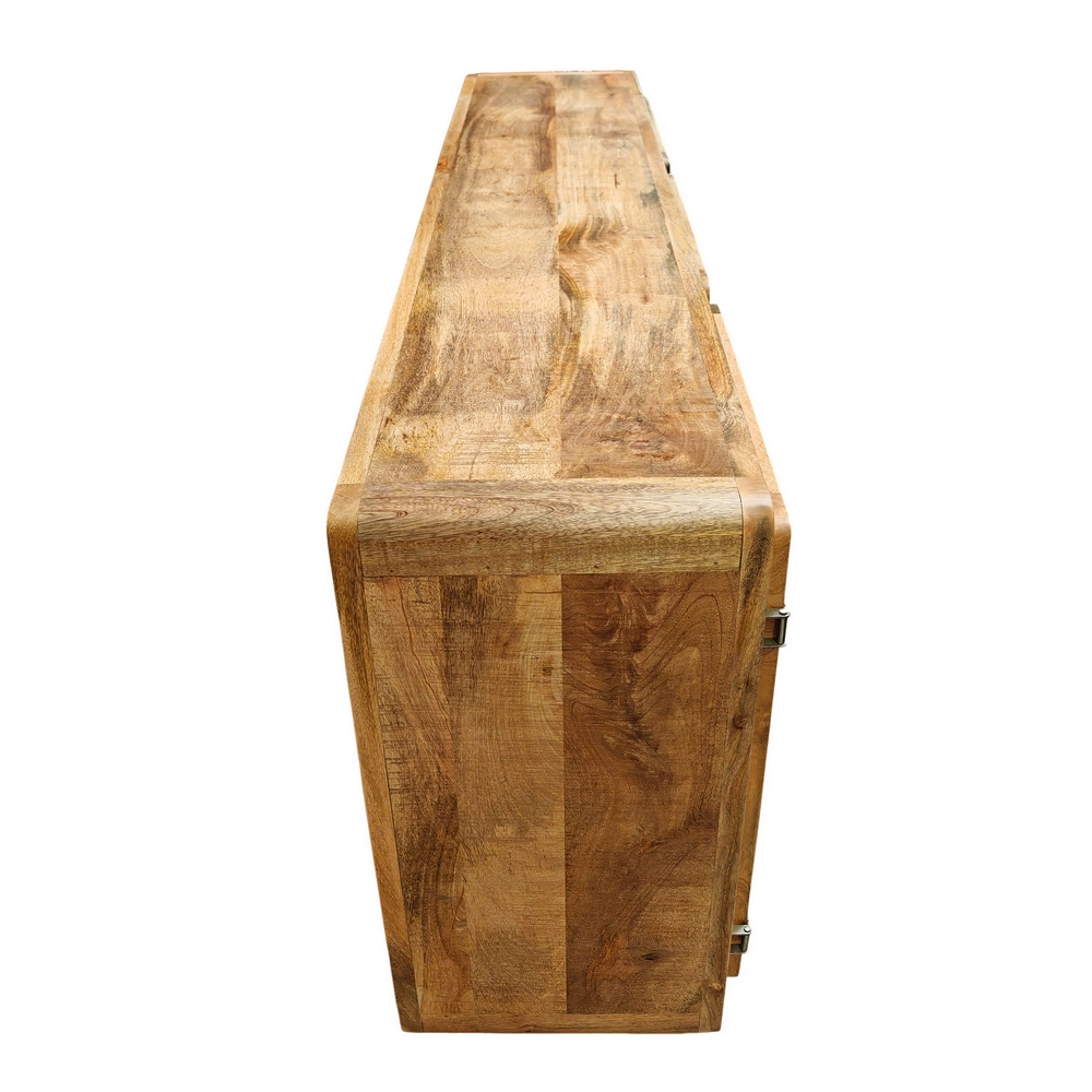 DRESSOIR EN MANGUIER MASSIF 3 PORTES POIGNEE FRIGO 190 X 82 X 43 CM - Photo N°2