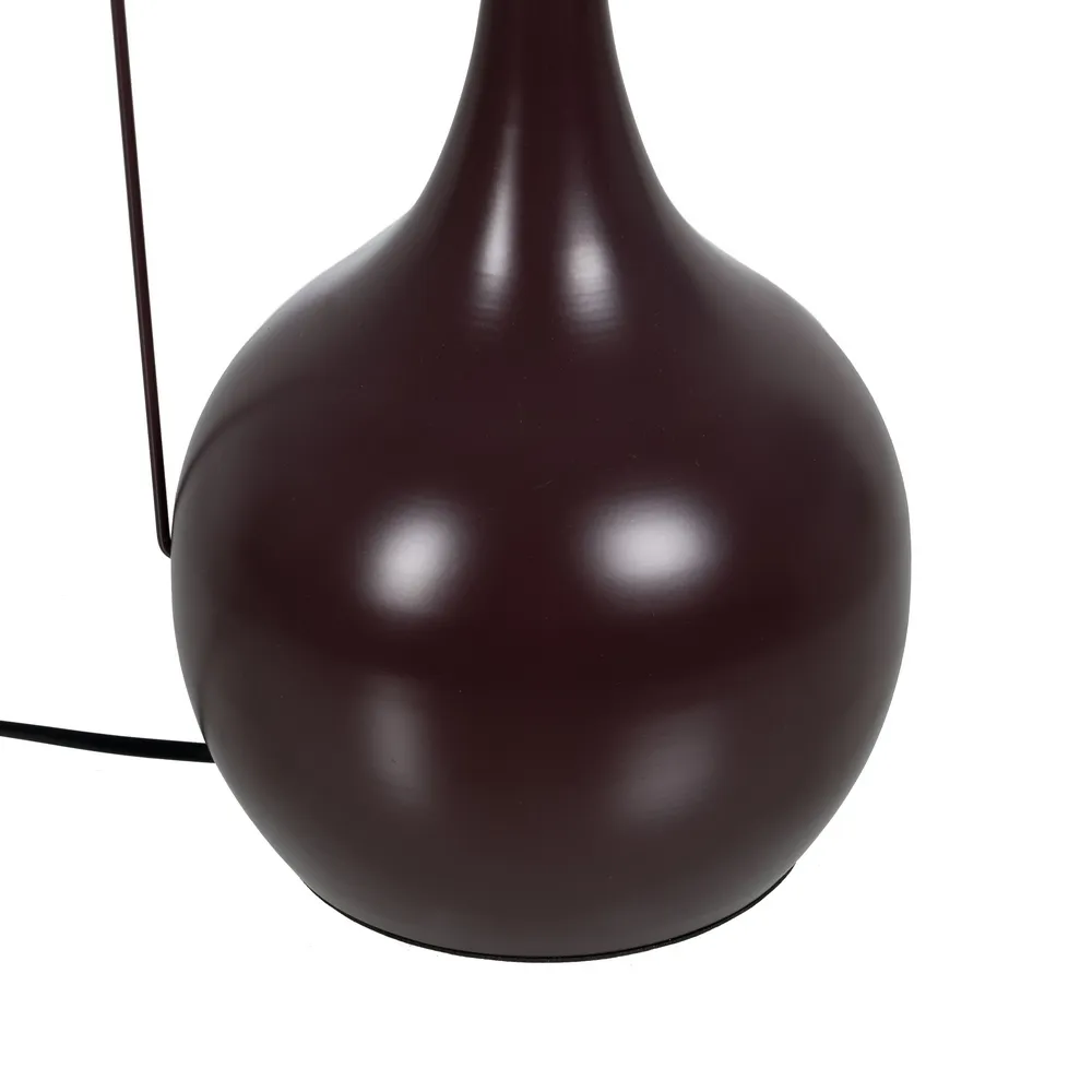 LAMPE METAL MARRON TYPE ETHNIQUE  DIAM 40 CM 60 CM HAUT - Photo N°3