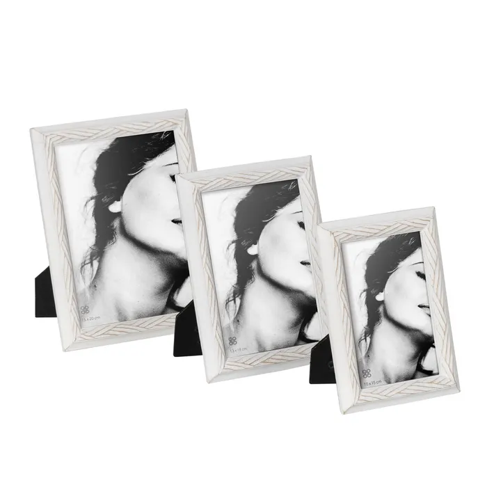 CADRE PHOTO 10 X 15 BLANC PATINE 13.5 X 18.5 X 2.5 CM - Photo N°5