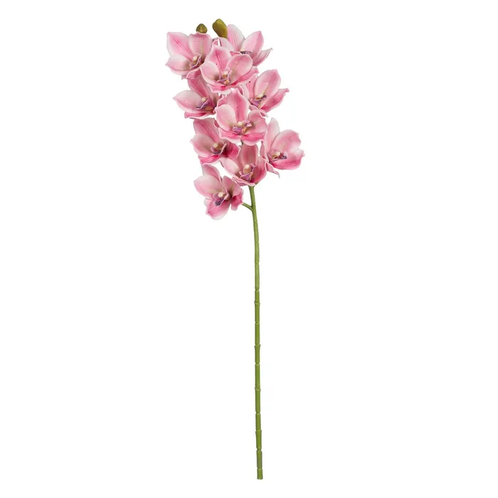 BRANCHE D ORCHIDEE CYMBIDIUM ROSE 71 CM - Photo N°6