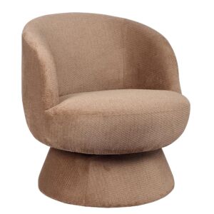 FAUTEUIL LADOGA TOURNANT TISSU CAMEL 66 X 71 X 80 CM