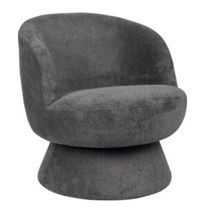 FAUTEUIL LADOGA TOURNANT TISSU GRIS 66 X 71 X 80 CM