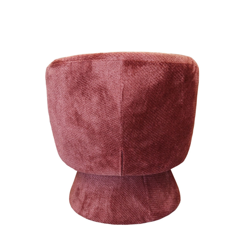 FAUTEUIL LADOGA TOURNANT TISSU PRUNE 66 X 71 X 80 CM - Photo N°5