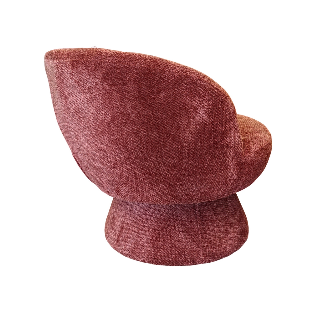 FAUTEUIL LADOGA TOURNANT TISSU PRUNE 66 X 71 X 80 CM - Photo N°6