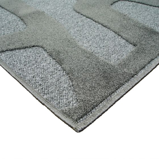 TAPIS DE SOL ECOSSE GRAPHIQUE MOTIFS EN RELIEFS GRIS  160 X 230 CM - Photo N°5