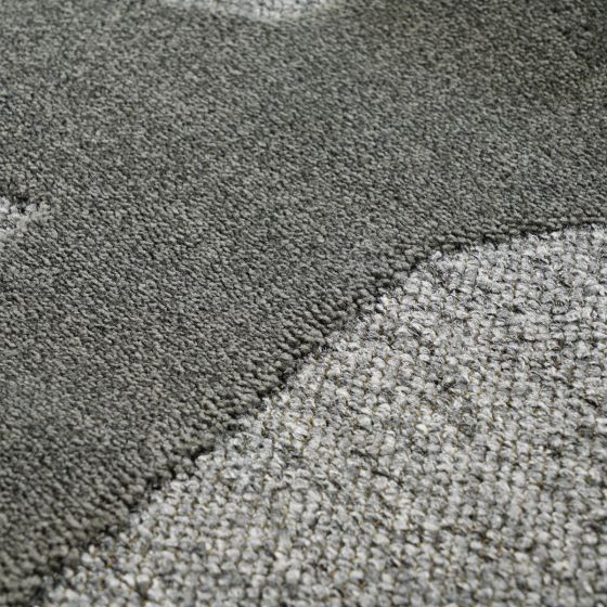 TAPIS DE SOL ECOSSE GRAPHIQUE MOTIFS EN RELIEFS GRIS  160 X 230 CM - Photo N°4