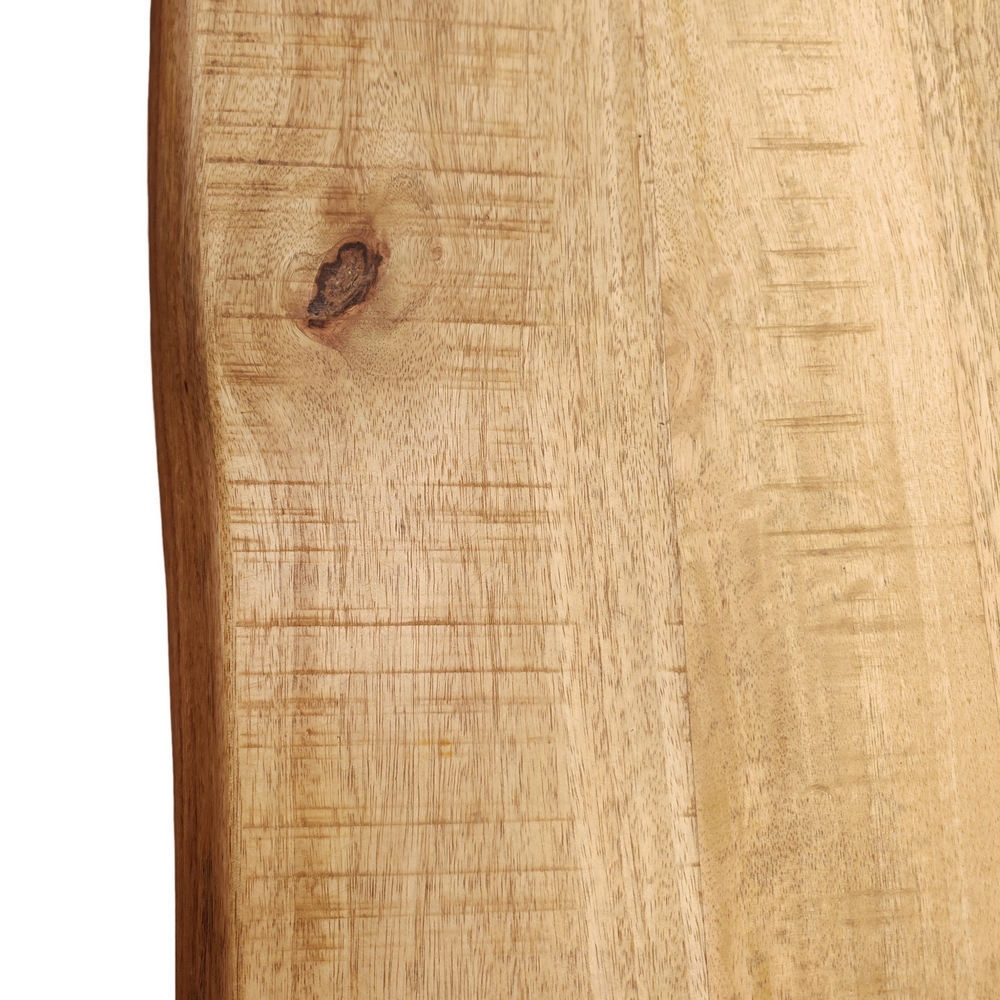 TABLE EN MANGUIER MASSIF TAVOLO PIEDS ETOILE NOIR 220(300) X 95 X 78 CM - Photo N°5