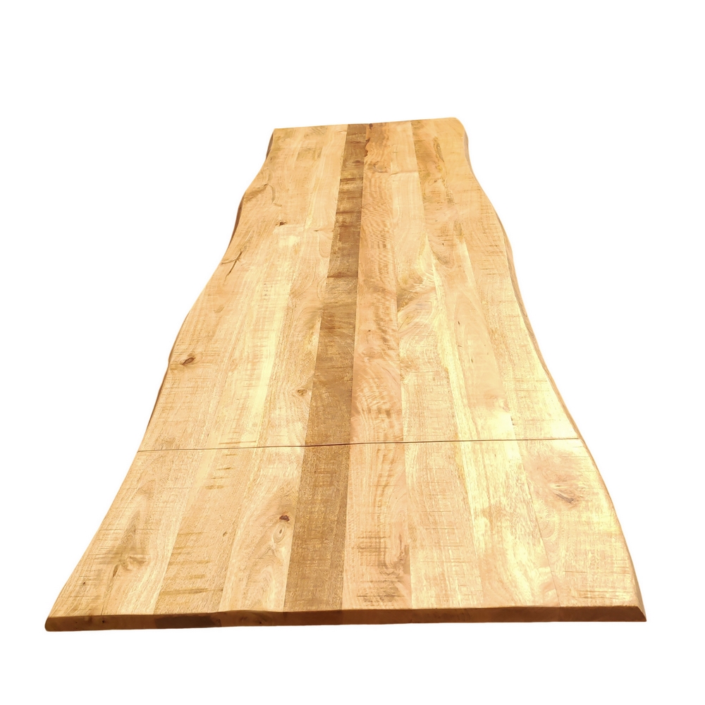 TABLE EN MANGUIER MASSIF TAVOLO PIEDS ETOILE NOIR 220(300) X 95 X 78 CM - Photo N°6