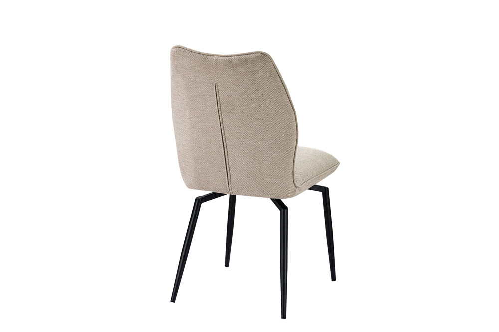 CHAISE LARA PIVOTANTE 180° PIED NOIR TISSU ECRU 45.5 X 89 X 49 CM - Photo N°5