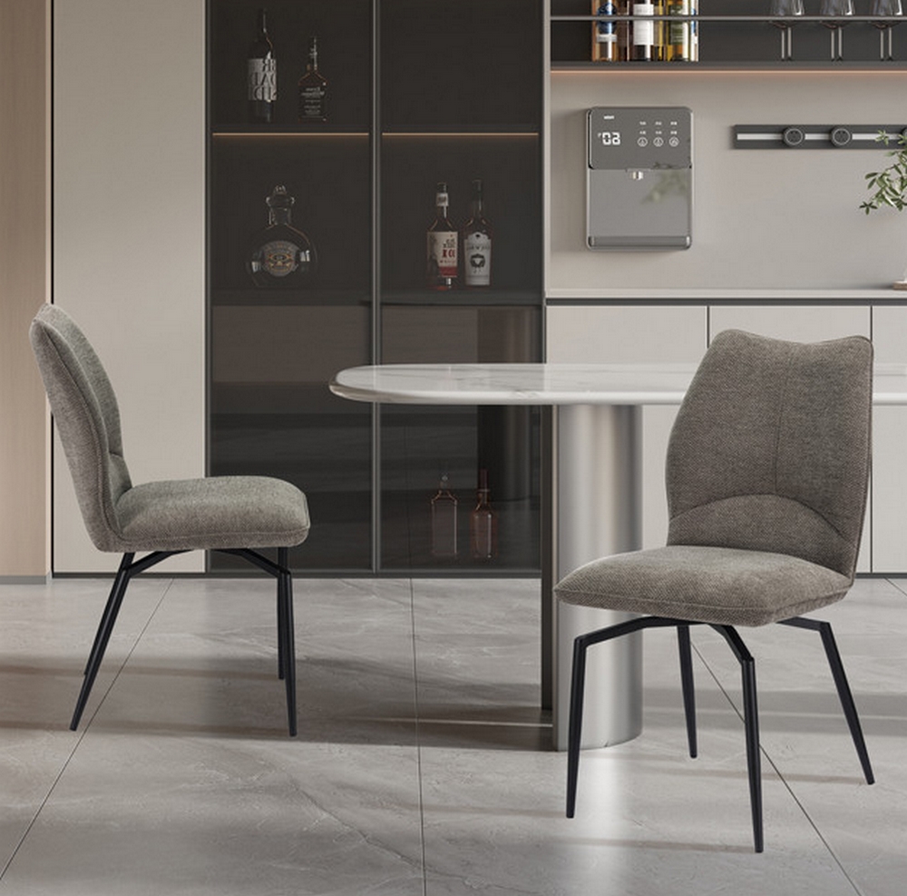 CHAISE LARA PIVOTANTE 180° PIED NOIR TISSU SABLE 45.5 X 89 X 49 CM - Photo N°1