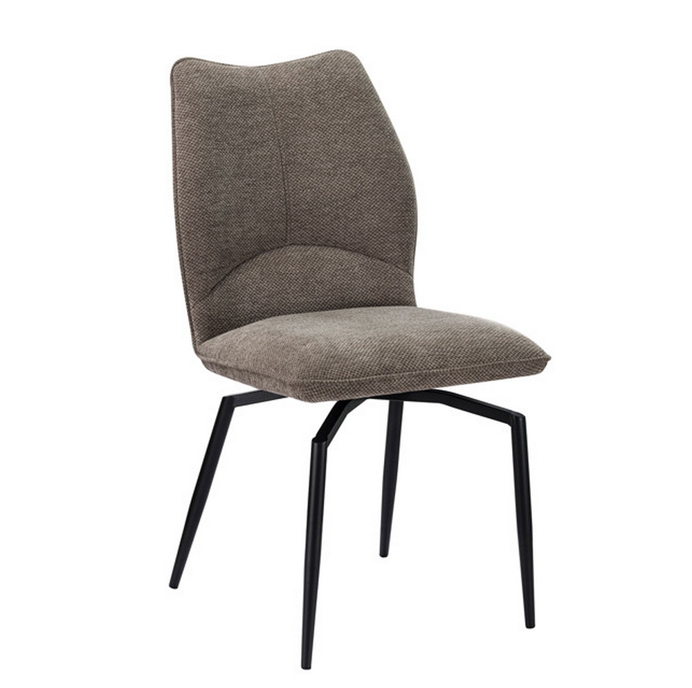 CHAISE LARA PIVOTANTE 180° PIED NOIR TISSU SABLE 45.5 X 89 X 49 CM - Photo N°3