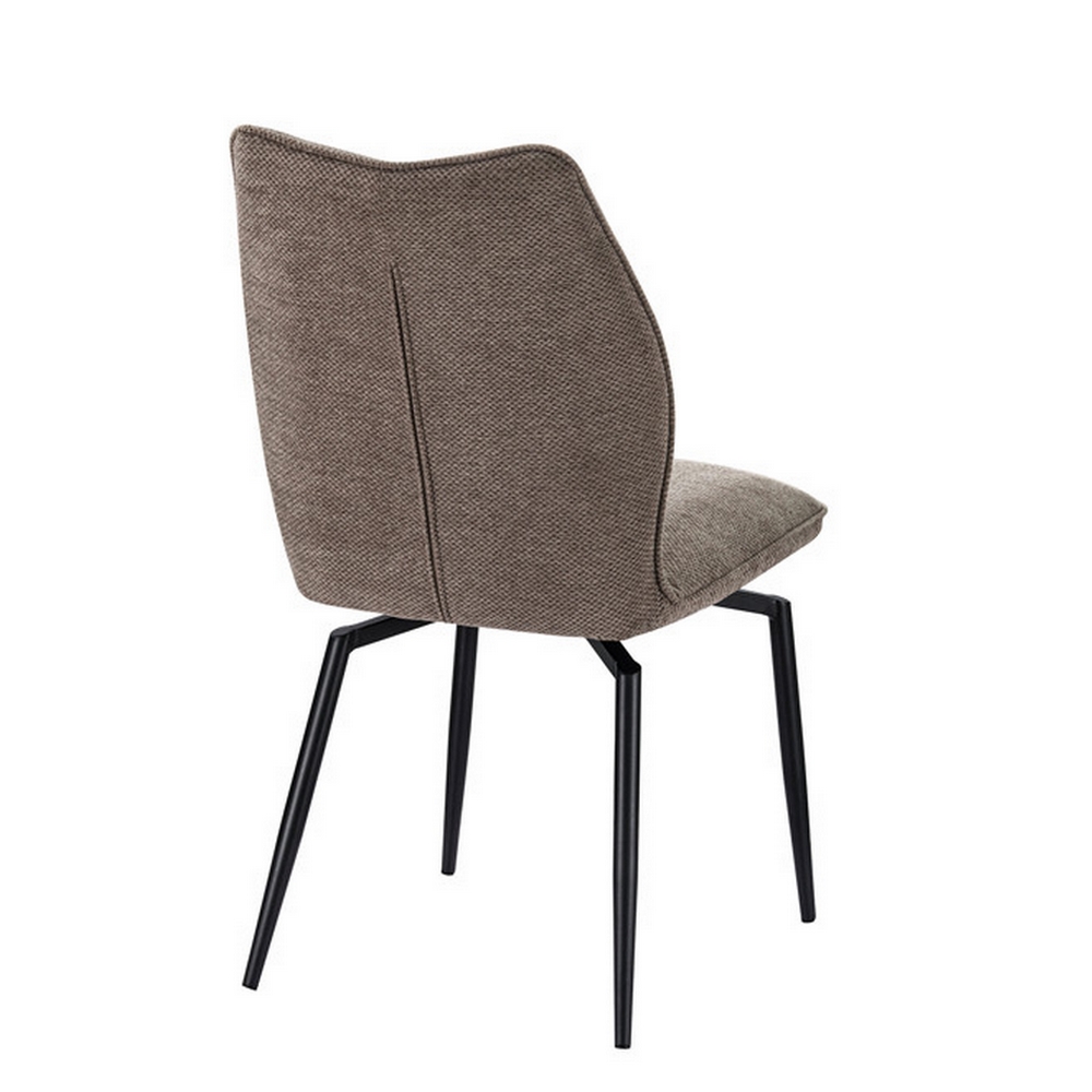 CHAISE LARA PIVOTANTE 180° PIED NOIR TISSU SABLE 45.5 X 89 X 49 CM - Photo N°5