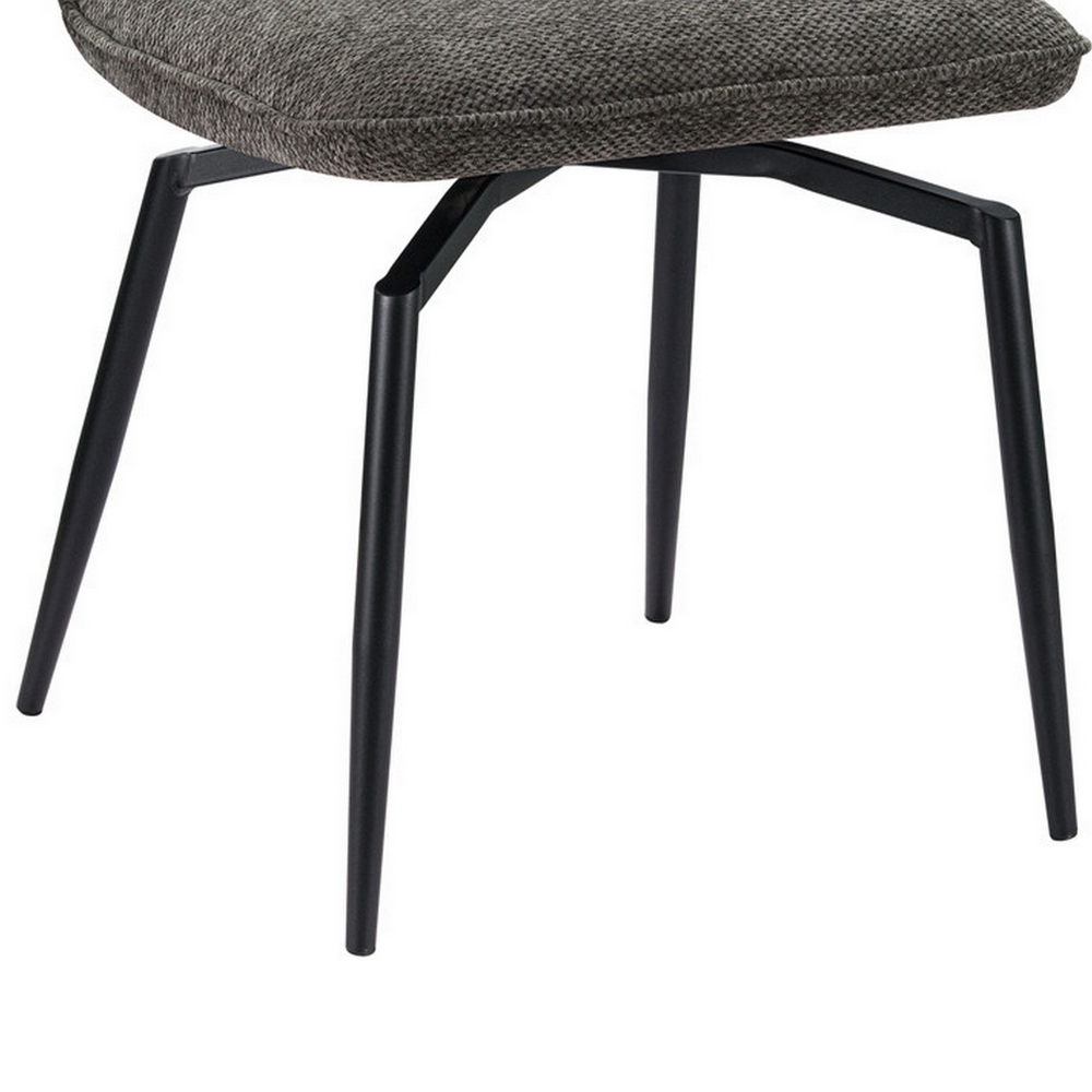 CHAISE LARA PIVOTANTE 180° PIED NOIR TISSU GRIS 45.5 X 89 X 49 CM - Photo N°9