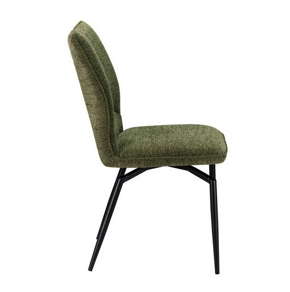 CHAISE LARA PIVOTANTE 180° PIED NOIR TISSU VERT KAKI 45.5 X 89 X 49 CM - Photo N°4