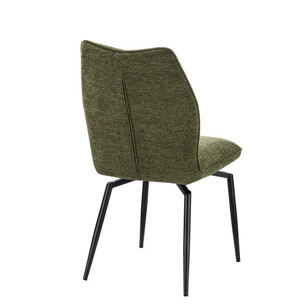 CHAISE LARA PIVOTANTE 180° PIED NOIR TISSU VERT KAKI 45.5 X 89 X 49 CM - Photo N°5