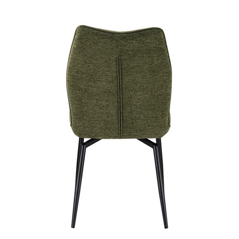 CHAISE LARA PIVOTANTE 180° PIED NOIR TISSU VERT KAKI 45.5 X 89 X 49 CM - Photo N°6