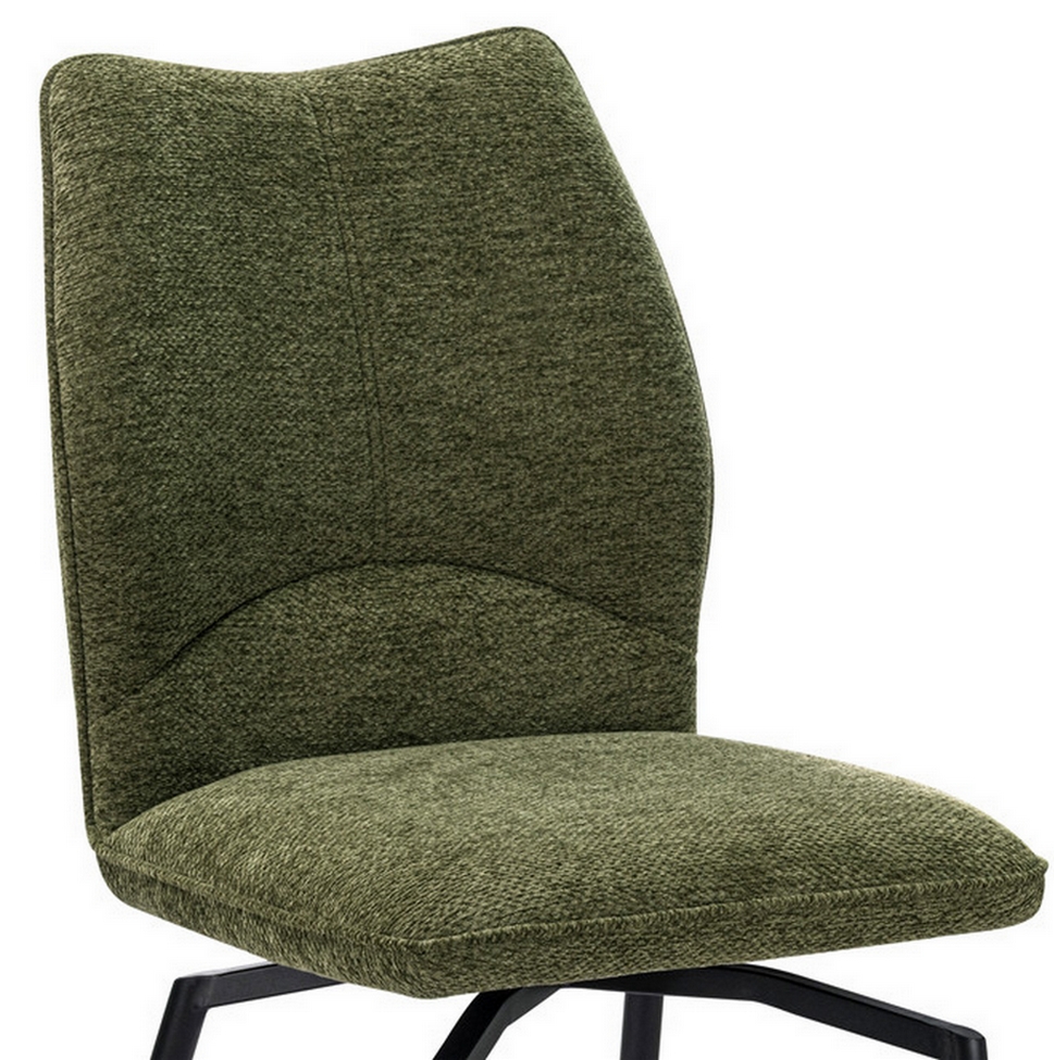 CHAISE LARA PIVOTANTE 180° PIED NOIR TISSU VERT KAKI 45.5 X 89 X 49 CM - Photo N°8