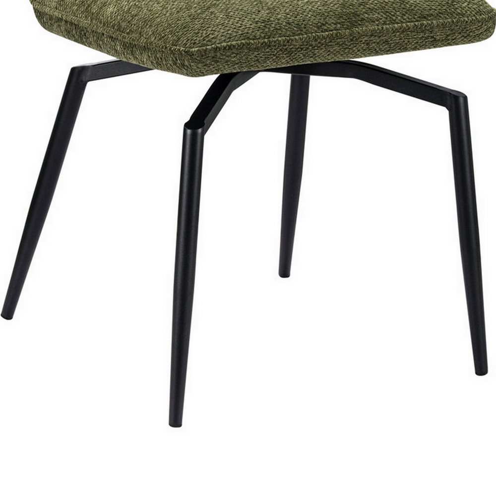 CHAISE LARA PIVOTANTE 180° PIED NOIR TISSU VERT KAKI 45.5 X 89 X 49 CM - Photo N°9